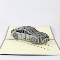 Handmade 3d Pop Up Card Prestige Grey Sport Car, New Car, Pass Driving Test, Christmas, New Year Party Invitation, Wedding Anniversary, Valentines Day, Father's Day, Mother' Day, Graduation, Retirement Greeting Card